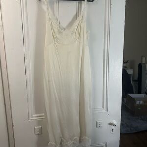 White long vintage slip dress night gown